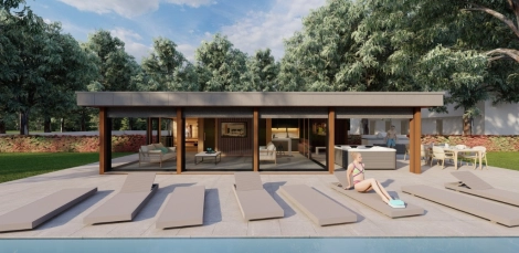 Einzigartiges Panorama-Außensaunahaus Horizont 2025 Einzigartiges Panorama-Außensaunahaus Horizont 2025