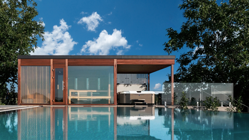 Individuelles Luxus Saunahaus am Plattensee - iSauna Design Home
